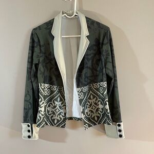NWOT, Lily by Firmiana Green Open Front Jacket/Blazer, Size M